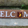 "Welcome" Seasonal Barn Wood Sign with Owls (4 pieces) - Image 5
